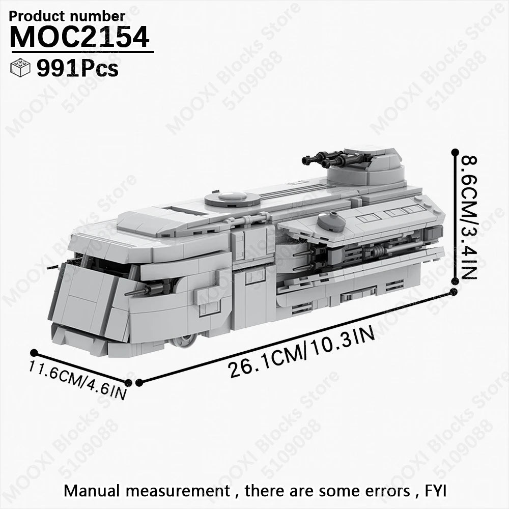 MOOXI Space Wars Bouwset: Voertuig & Tank Compatibel met LEGO®