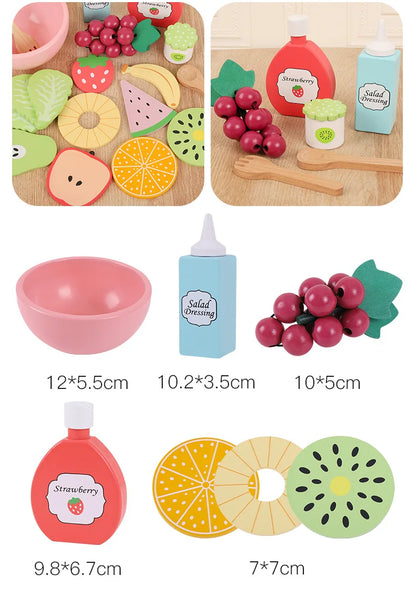 Houten Speelgoed Eten Snijset voor Kinderkeuken (3-6 jaar)