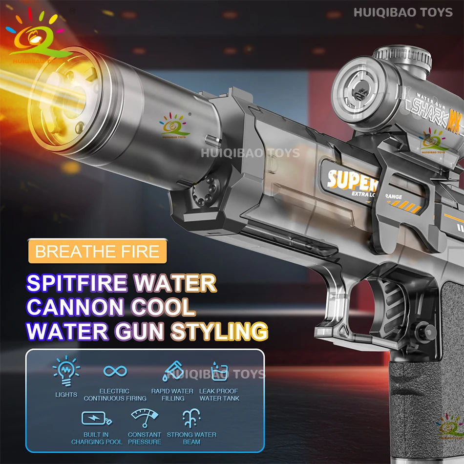 Elektrisch Volautomatisch Waterpistool met Vlamsimulatie Licht