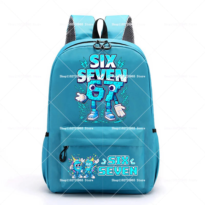 Ruime Schoolrugzak met Cartoon Print en Laptopvak | 14+ jaar