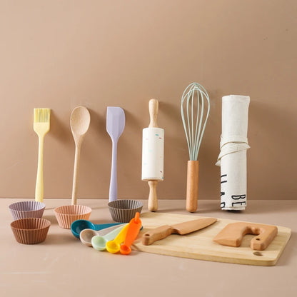 Houten Speelkeuken voor Kinderen met Snijplank en Schort