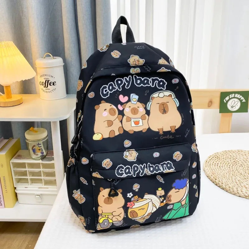 Ruime Capybara Rugzak van Nylon – Ideaal als Schooltas