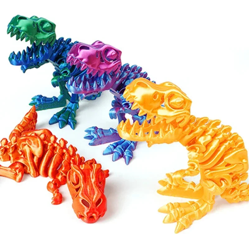 3D Geprint Draaibaar Dinosaurus Model