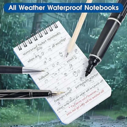 Waterproof Zaknotitieboekjes Set (3 stuks) – Voor Elk Weer