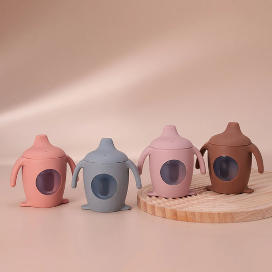 Siliconen Pinguïn Drinkbeker voor Baby's - Lekvrij & Draagbaar
