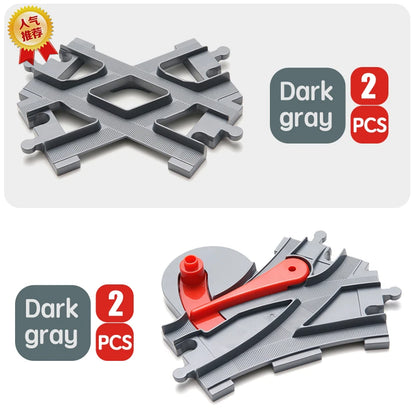Treinrails set voor grote bouwstenen – Compatibel met Duplo®