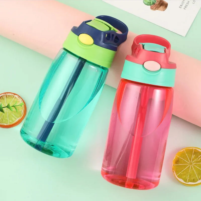 Kinder Drinkfles met Rietje - 500ml Draagbaar