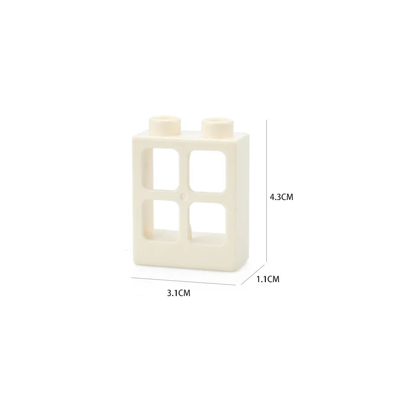 Ramen & deuren voor grote bouwstenen – Compatibel met Duplo®