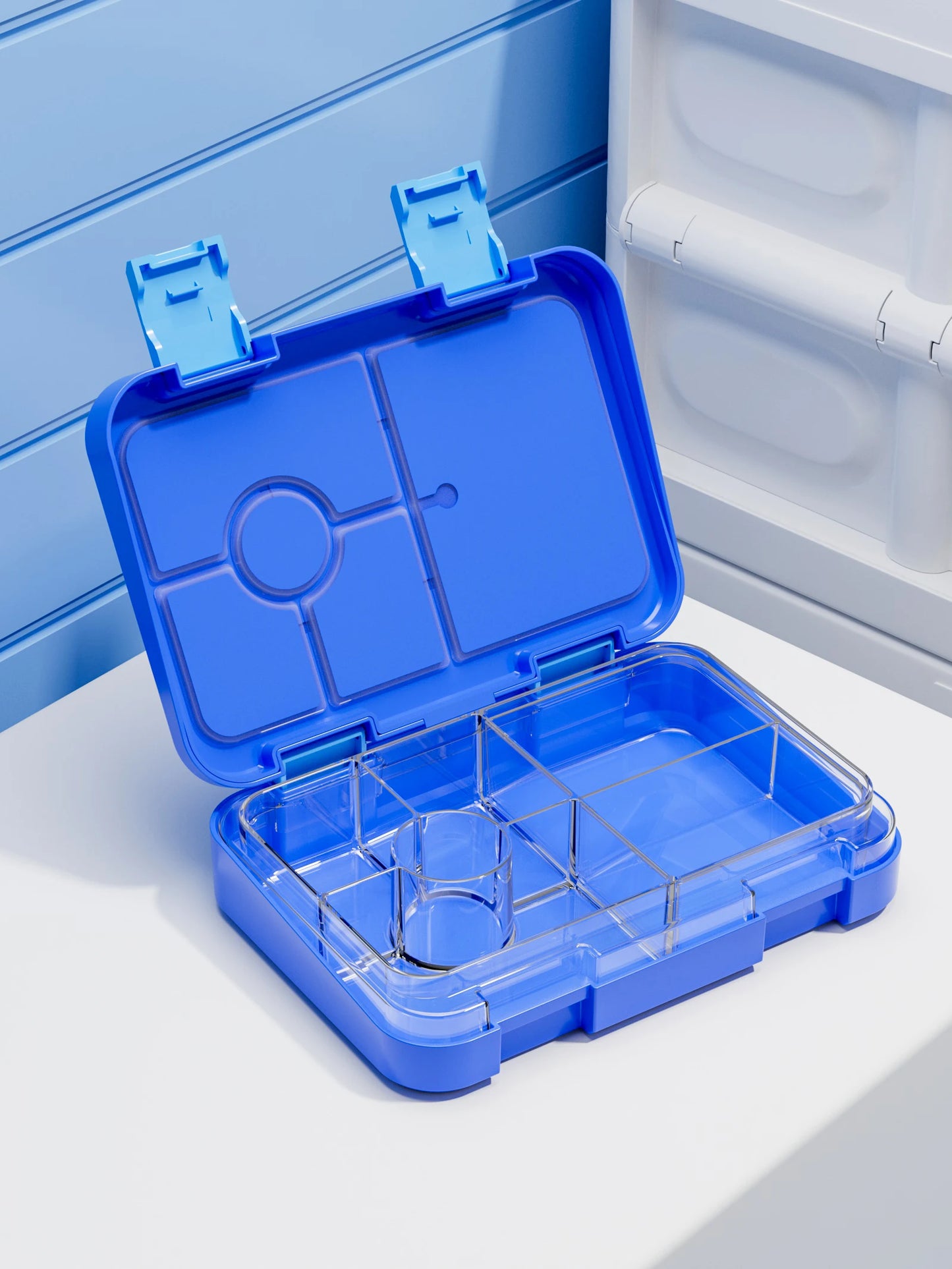 Lekdichte Lunchbox met Vakken - Magnetronbestendig met Kerstprint