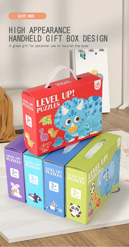 Educatieve legpuzzel set met dieren voor kinderen (verschillende moeilijkheidsgraden)