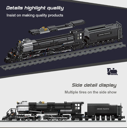 Bouwblokken Stoomtrein met Spoorrails - Compatibel met Lego