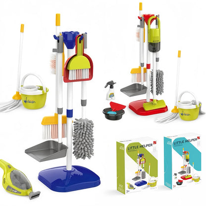 Schoonmaakset voor kinderen met speelgoed stofzuiger en veger