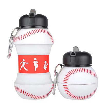 Opvouwbare Voetbal/Basketbal Siliconen Waterfles voor Kinderen