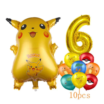 Pokémon Ballonnen Set met Pikachu, Squirtle en Charmander