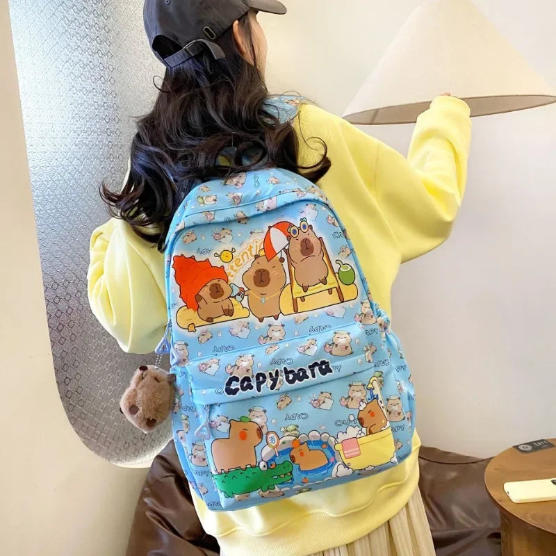 Ruime Capybara Rugzak van Nylon – Ideaal als Schooltas