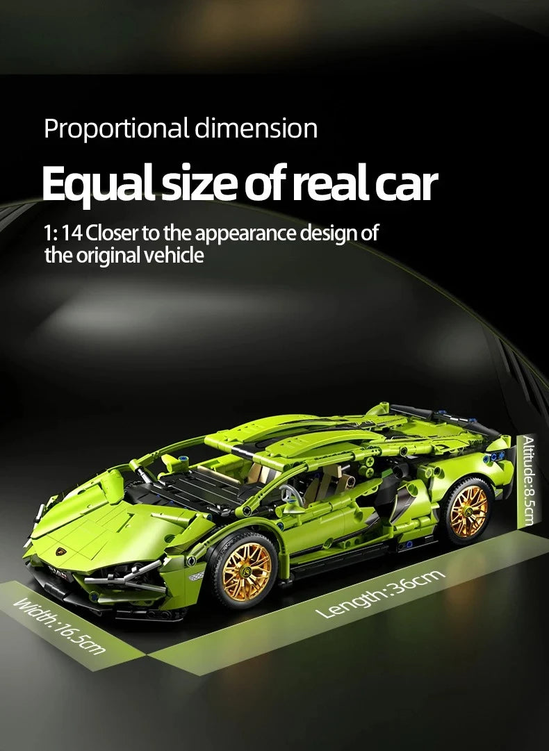 Bouwblok Raceauto - Statisch of Dynamisch - LEGO® Compatibel
