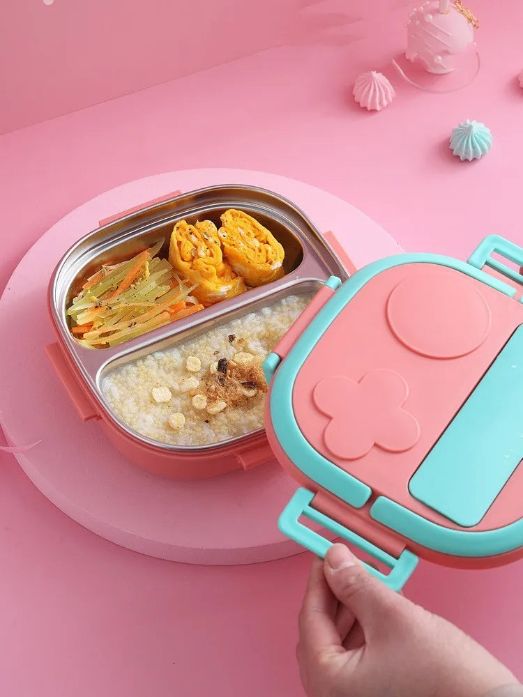 Draagbare RVS Lunchbox voor Kinderen - Lekvrij en Isolerend