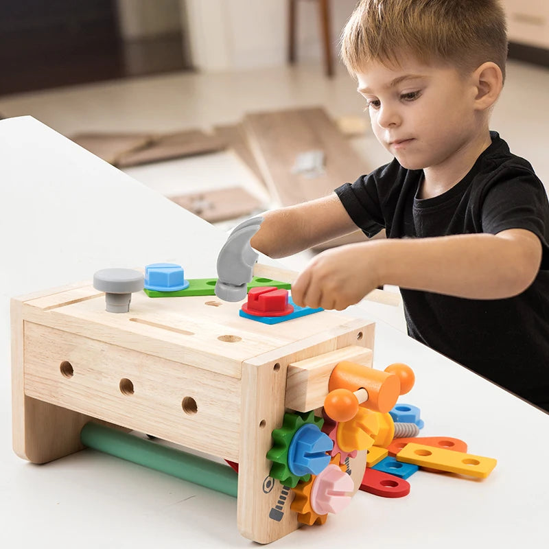 Houten Gereedschapset en Werkbank voor Kinderen