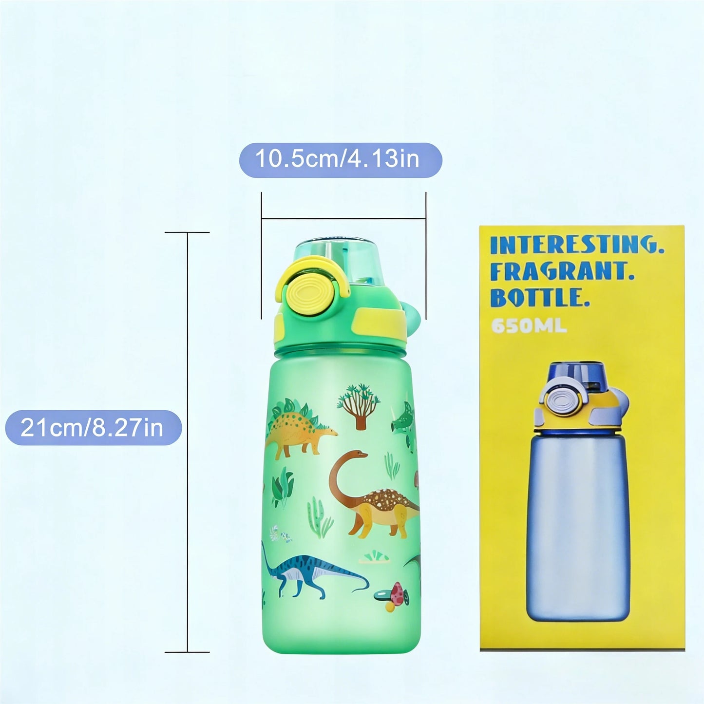 Smaak Waterfles voor Kinderen - 650 ml Tritan met 5 Smaakringen