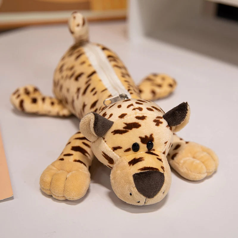 Pluche Etui met Vrolijke Dieren – Grote Capaciteit voor Kinderen