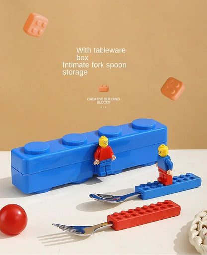 Kleurrijke Lunchbox met Bouwstenen voor Kinderen - Lekdicht en Magnetronbestendig