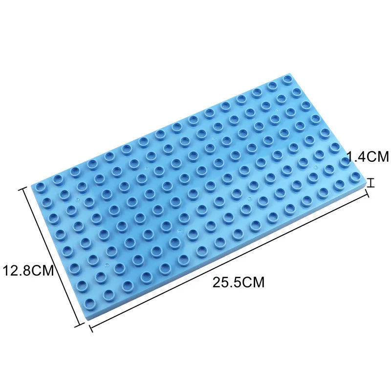 Bouwplaat 8x16 voor grote bouwstenen – Compatibel met Duplo®