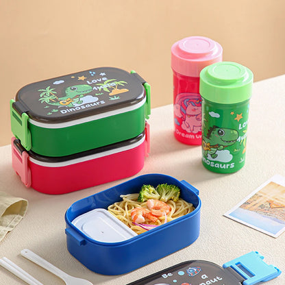 Lunchbox en Drinkfles voor Kinderen met Dinosaurus of Eenhoorn
