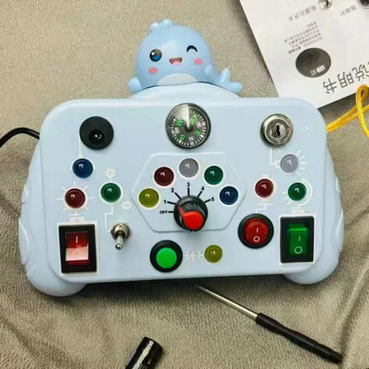 Montessori Activiteitenbord met LED Lichtschakelaars voor Kinderen