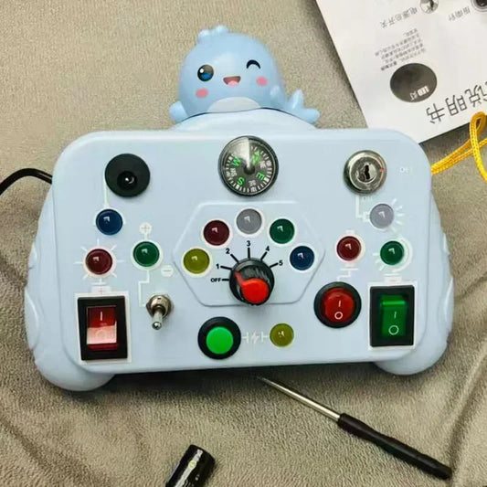 Montessori Activiteitenbord met LED Lichtschakelaars voor Kinderen