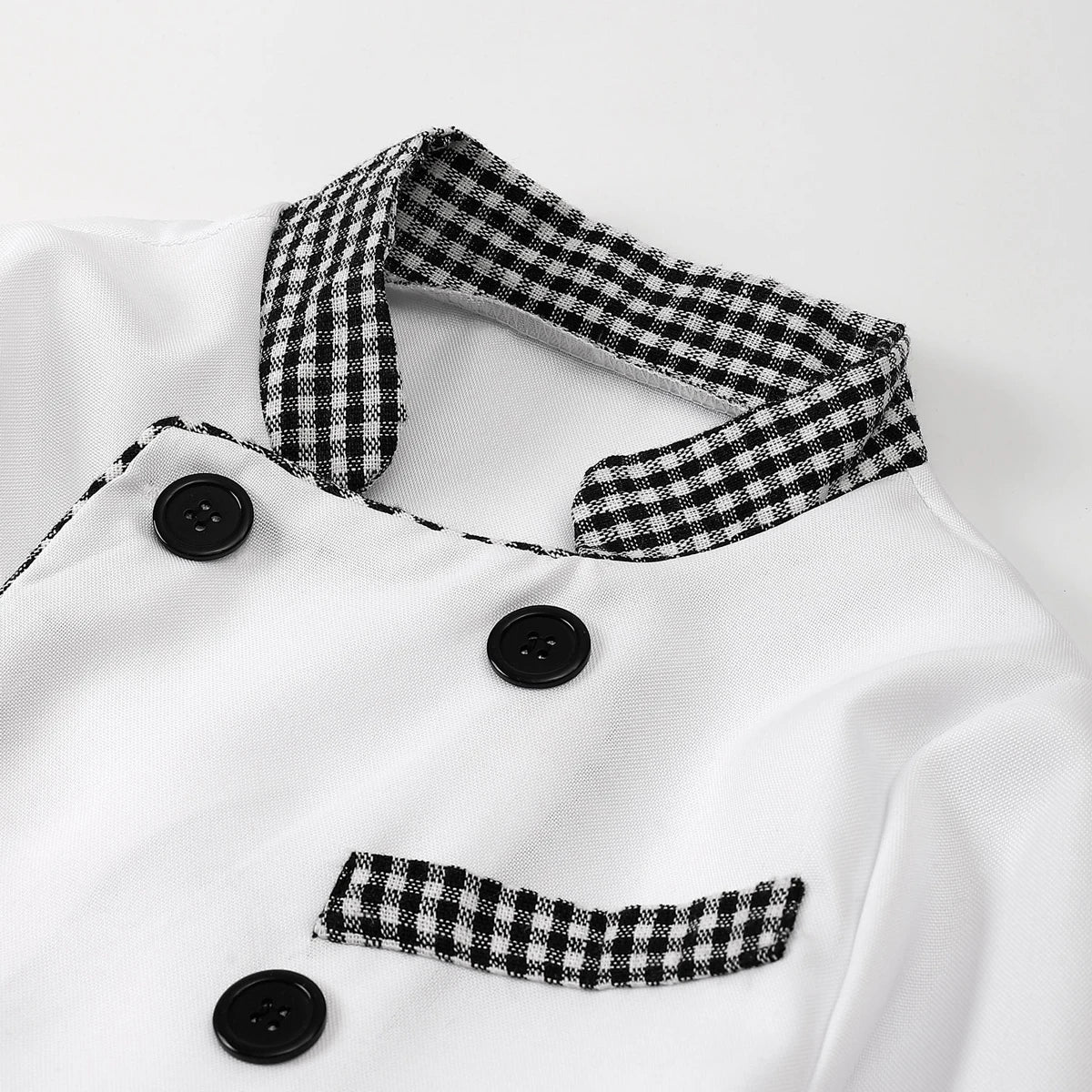Kinder Chef Kostuum Set - Uniform met Broek, Bovenstuk en Muts