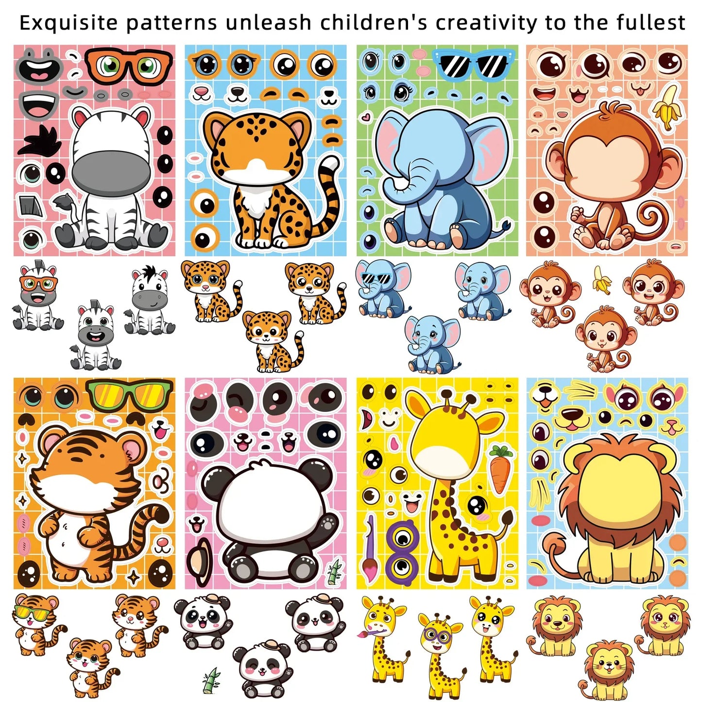 Maak Je Eigen Dieren Gezichtjes Stickers