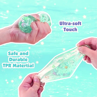 Squishy Stressbal Kubus | Ocean Sensorisch Fidget Speeltje