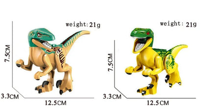 Dinosaurus Bouwblokken Set - T-Rex en Velociraptor