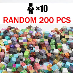 200PCS AND 10 DOLLS