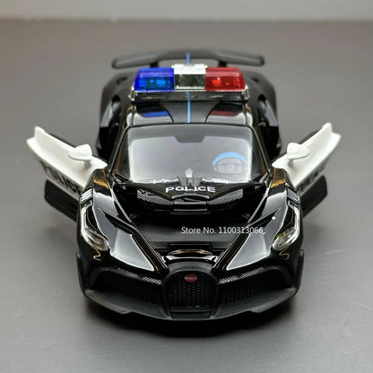 Bugatti Politieauto Speelgoedmodel van metaal met licht en geluid