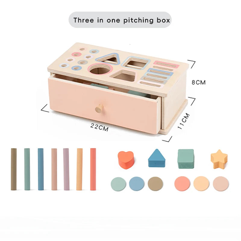 Montessori Object Permanent Box voor Fijne Motoriek