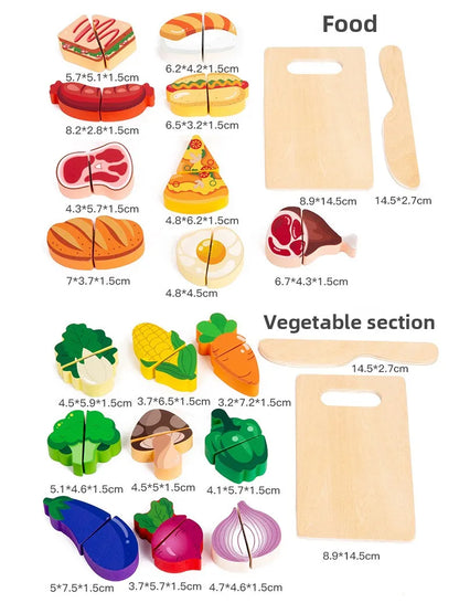 Houten Speelgoed Keukenset met Snijfruit en Groenten