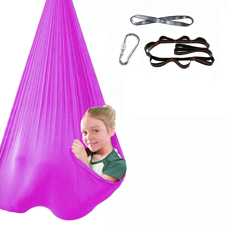 Elastische Kinderhangmat en Therapieschommel voor binnen en buiten