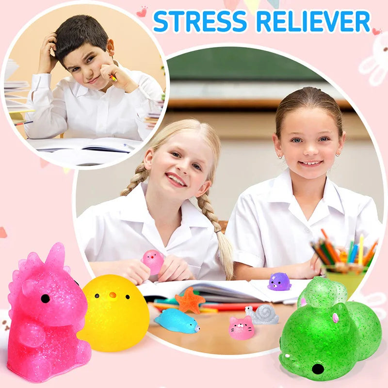 Mochi Squishy Dieren - Knijpfiguurtjes voor Stressvermindering
