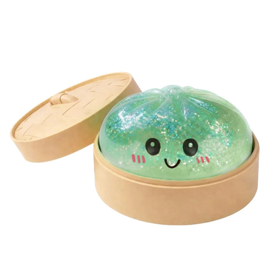 Realistische Knijpdumpling Fidget Toy met Steamer