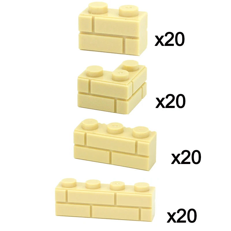 Kleine bouwstenen voor muren | Compatibel met Lego | Diverse maten