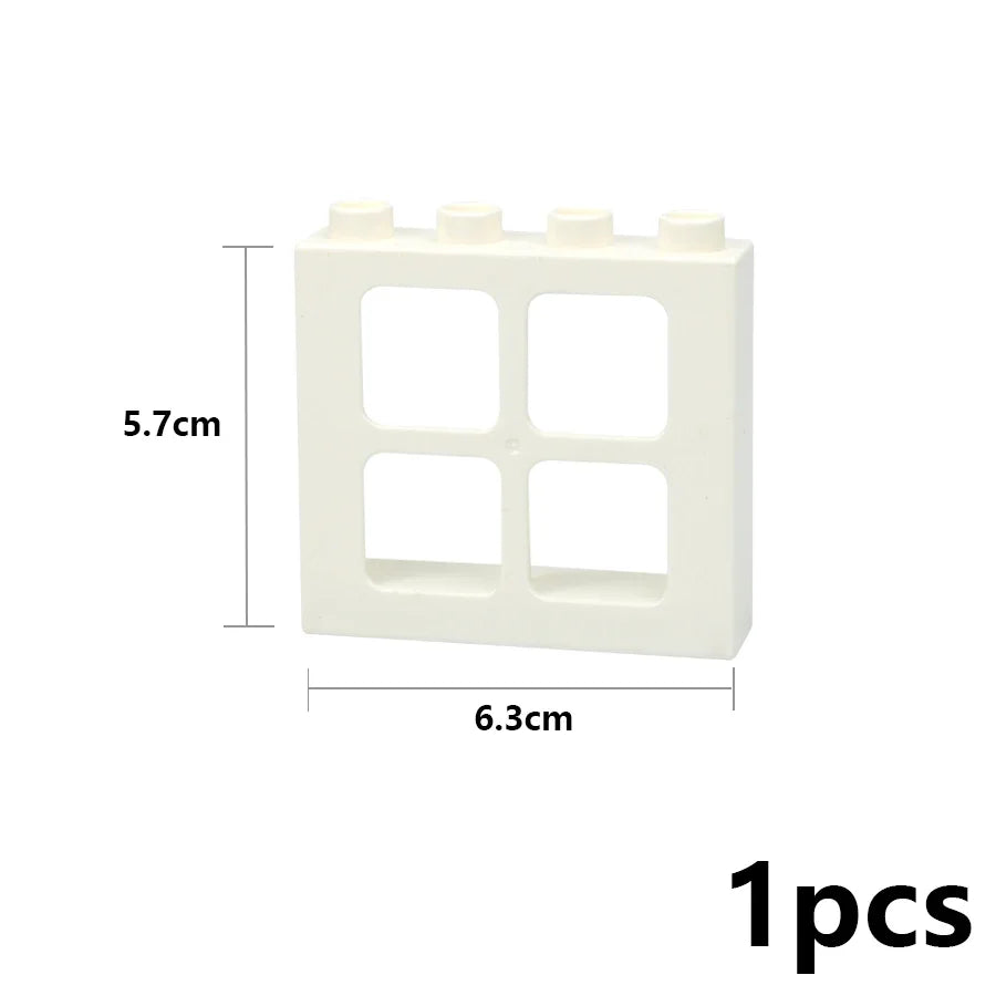 Huis onderdelen set voor grote bouwstenen – Compatibel met Duplo®