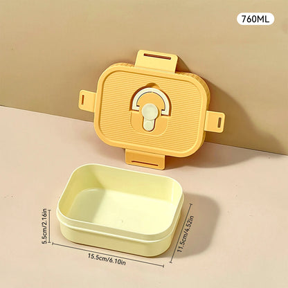 Draagbare Plastic Lunchbox met Vakken - Lekvrij & Magnetronbestendig voor Kinderen