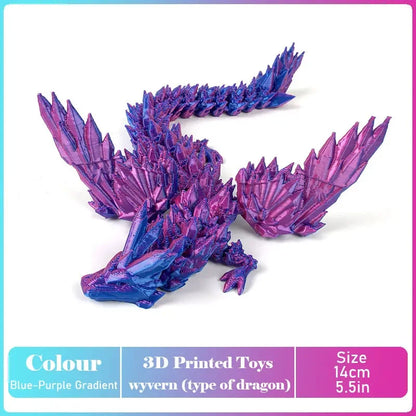 3D Geprinte Draak | Beweegbaar Model voor Decoratie
