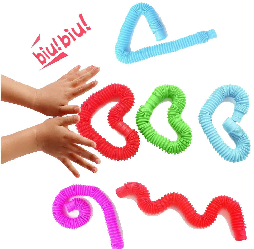 Regenboog Pop Tubes - Sensorisch Speelgoed voor Kinderen en Volwassenen