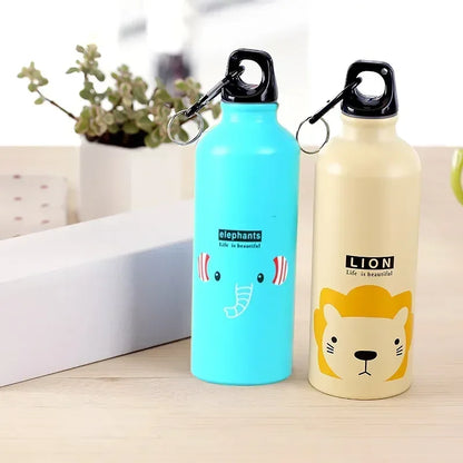 Dubbelwandige Geïsoleerde Drinkfles 500 ml met Leuke Dierenprint voor Kinderen