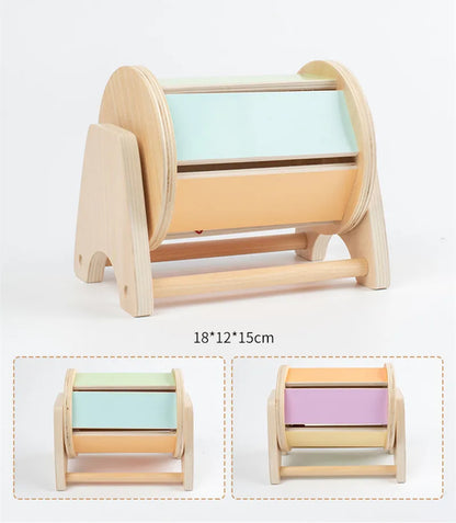 Montessori 4-in-1 Speelset: Objectpermanentie, Muntdrop, Worteloogst & Vormensorteerder