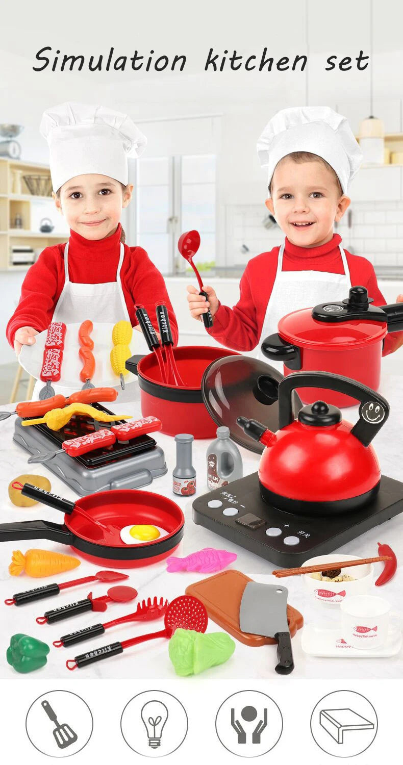 Huismerken Keukenspeelgoed Set voor Kinderen – Koken en Snijfruit
