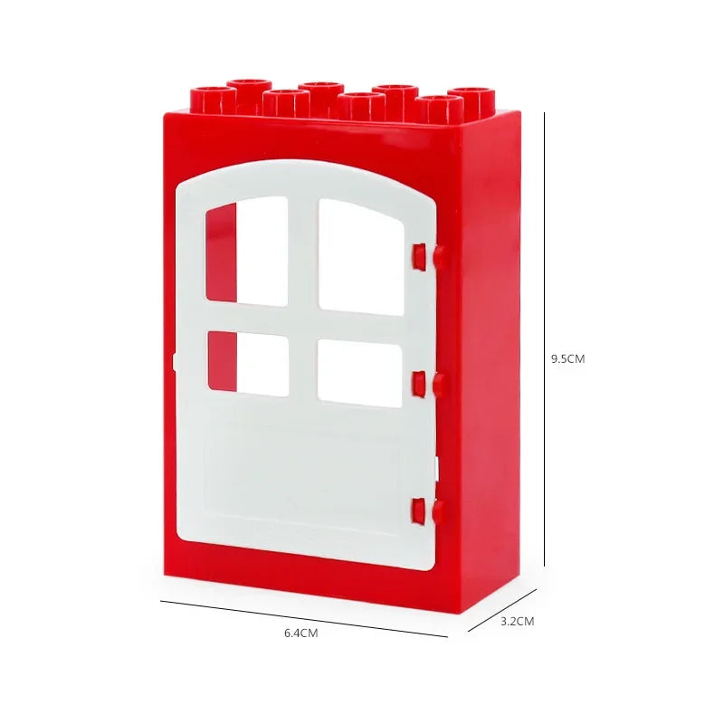 Ramen & deuren voor grote bouwstenen – Compatibel met Duplo®