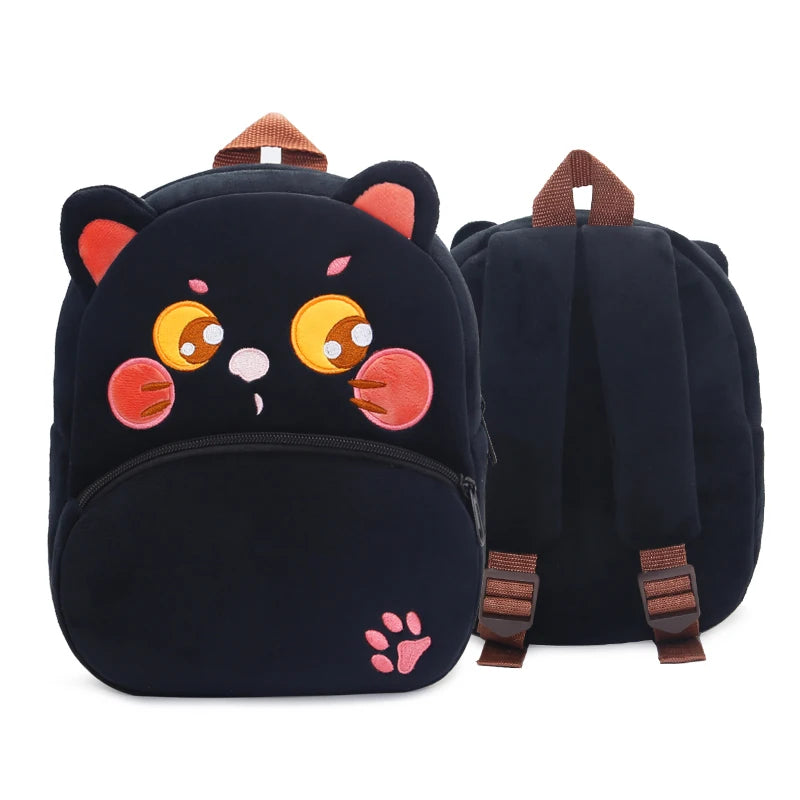 Leuke Pluchen Kinderrugzak met Dierenprint (4-6 Jaar)